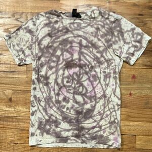 Gildan Short Sleeve Tie-Dye Tee - Purple and Cream